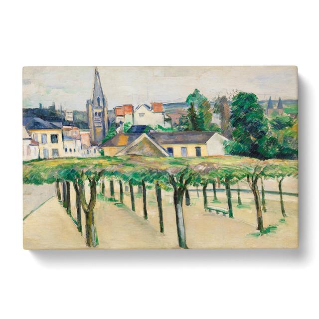 Village Square by Paul Cezanne - Wrapped Canvas Painting East Urban Home Size: 35cm H x 50cm W x 3cm D on Productcaster.