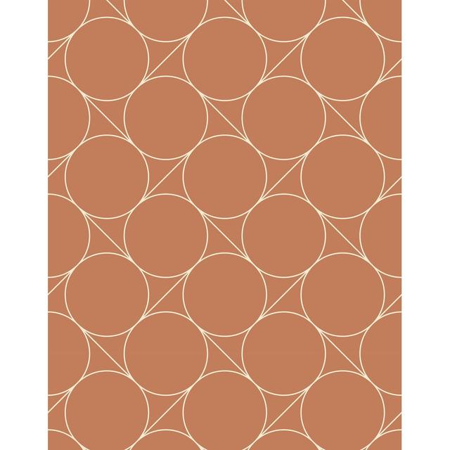 7m x 75cm Matte Retro Circle Wallpaper Roll Ivy Bronx Colour: Brown on Productcaster.