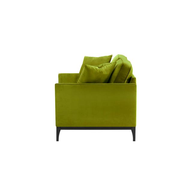 Jaaron Loveseat 17 Stories Leg Colour: Black, Size: 91cm H x 141cm W x 95cm D, Upholstery Colour: Olive on Productcaster.