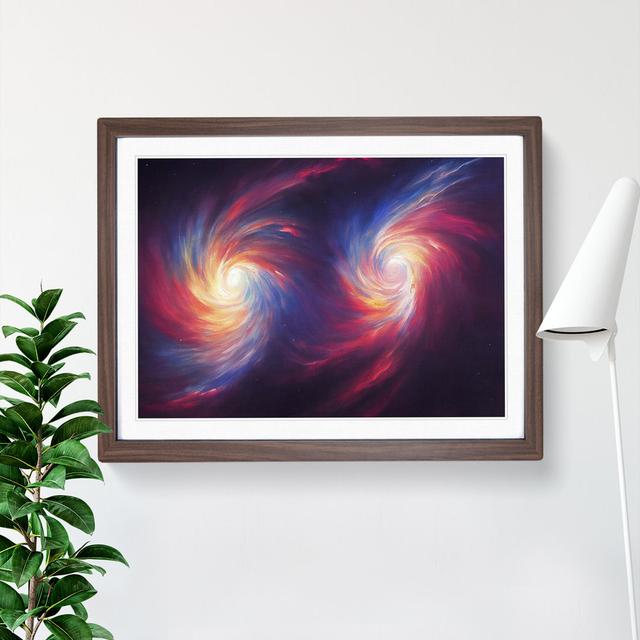 Colourful Cosmos Vol.2 - Picture Frame Graphic Art Metro Lane Size: 34cm H x 46cm W x 2cm D, Frame Colour: Walnut on Productcaster.