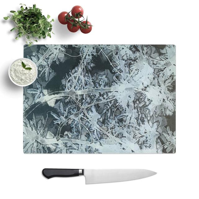 Tempered Glass Palm Tree Pattern Chopping Board East Urban Home Size: 28.5 cm W x 20 cm L on Productcaster.