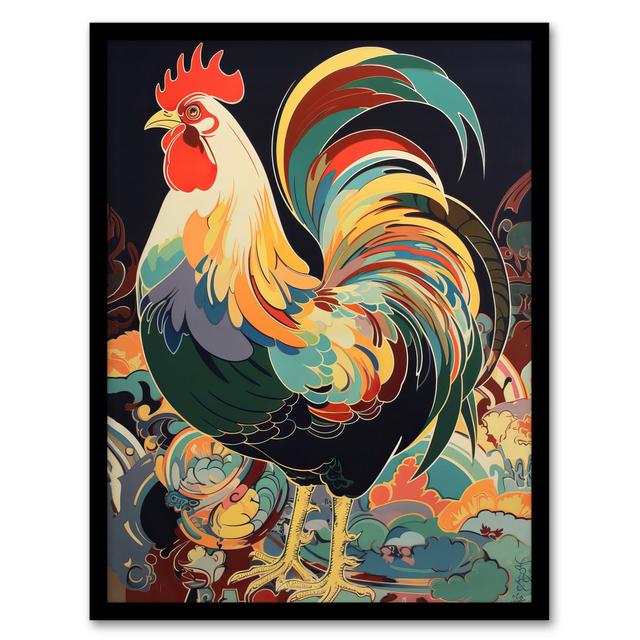 Boyka Cockerel Cock Rooster - Single Picture Frame Print August Grove on Productcaster.