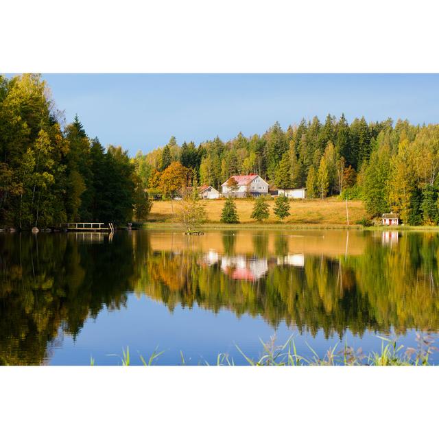 Autumn Lake, Finland by - Wrapped Canvas Photograph Alpen Home Size: 81cm H x 122cm W on Productcaster.