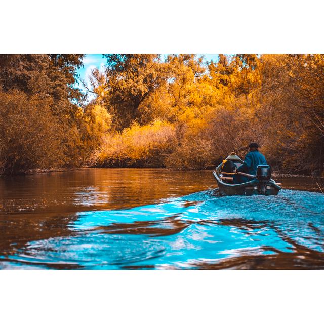 Boat Cruising Danube Delta by Ciphotos - Wrapped Canvas Photograph 17 Stories Size: 30cm H x 46cm W on Productcaster.