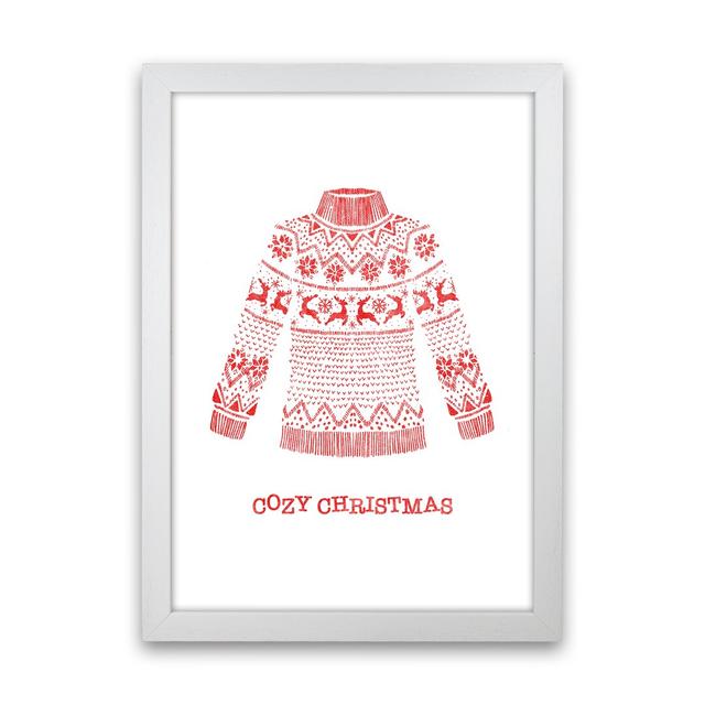 Cozy Christmas - Print The Seasonal Aisle Frame Option: White Framed, Size: 64cm H x 46cm W x 3cm D on Productcaster.