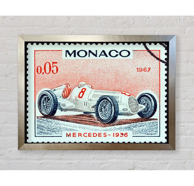 Monaco Race Stamp - Einzelner Bilderrahmen Kunstdrucke Bright Star Größe: 42cm H x 59,7cm B x 3,4cm T on Productcaster.