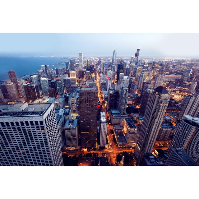 Aerial View Of Chicago - Wrapped Canvas Print Latitude Run Size: 20cm H x 30cm W x 3.8cm D on Productcaster.