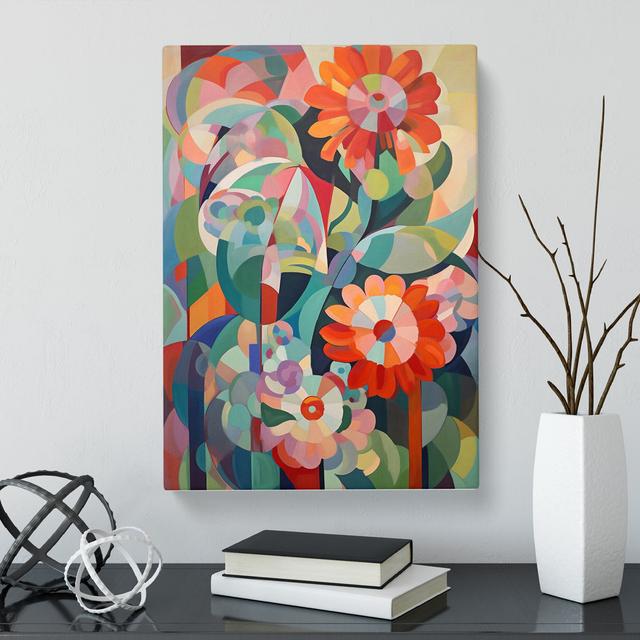 Wagenen Floral Flowers Retro Vol.4 - Wrapped Canvas Print Marlow Home Co. Size: 50cm H x 35cm W x 3cm D on Productcaster.