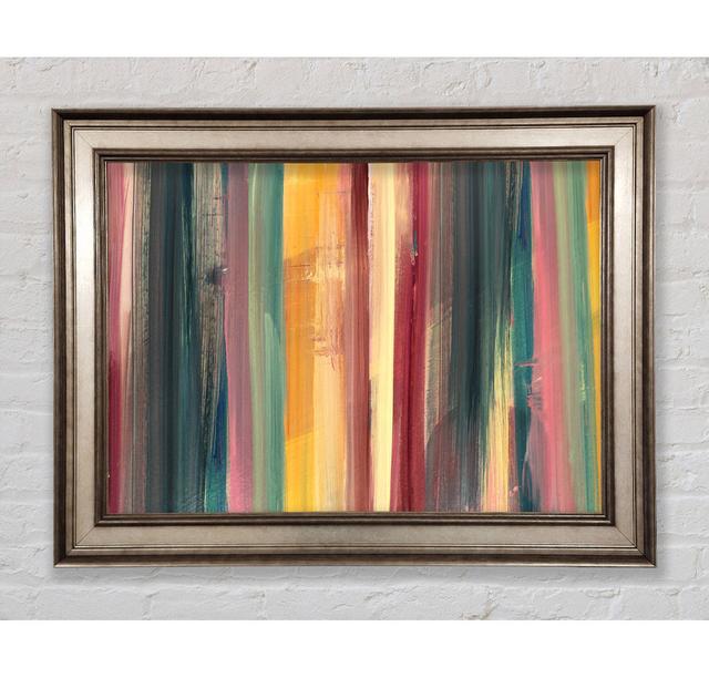 Vertical Colour Drop Lines Framed Print Bright Star Size: 84.1cm H x 142.2cm W on Productcaster.