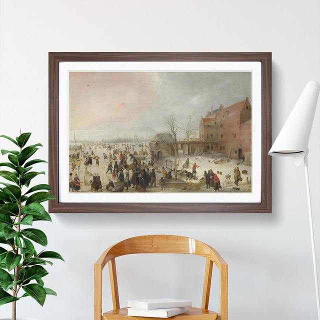 Winter Scene on the Ice Vol.2 by Hendrick Avercamp - Picture Frame Painting East Urban Home Frame Option: Walnut Framed, Size: 48cm H x 65cm W x 2cm D on Productcaster.