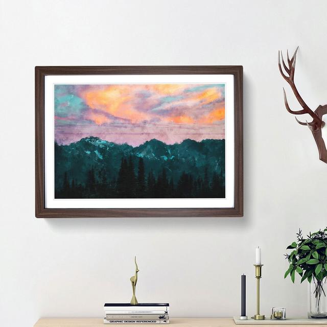 Mountain Divide - Picture Frame Painting Print East Urban Home Frame Option: Walnut Framed, Size: 45cm H x 63cm W x 2cm D on Productcaster.