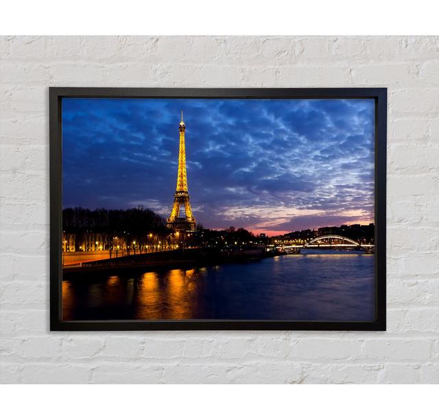 Eiffel Tower Paris France - Single Picture Frame Art Prints on Canvas Bright Star Size: 59.7cm H x 84.1cm W x 3.3cm D on Productcaster.