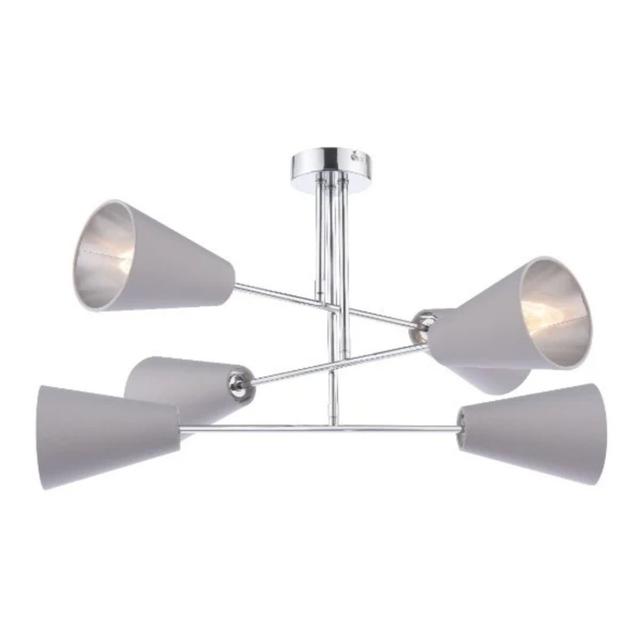 Charton Semi Flush Mount Corrigan Studio Shade Colour: Grey on Productcaster.