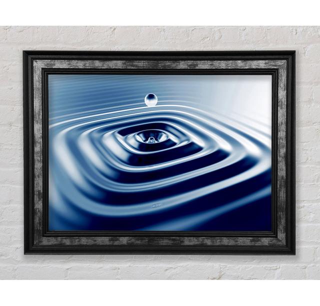 Blue Square Water Splash - Single Picture Frame Art Prints Bright Star Size: 42cm H x 59.7cm W x 8cm D on Productcaster.