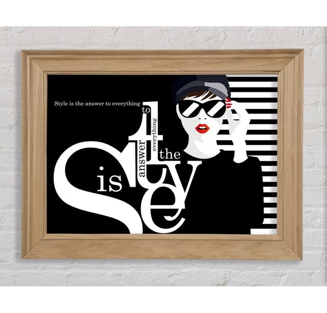 Style Is The Answer - Single Picture Frame Art Prints Bright Star Size: 100cm H x 141.4cm W x 8cm D on Productcaster.