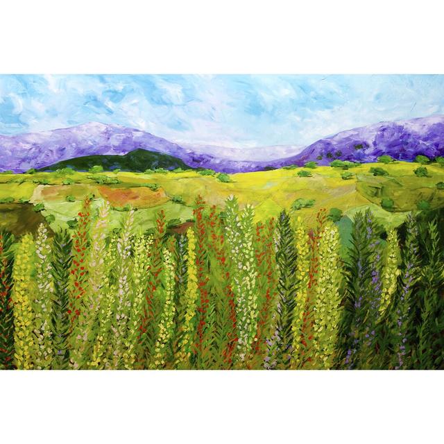 Flower Hedge by Allan Friedlander - Wrapped Canvas Painting Rosalind Wheeler Size: 61cm H x 91cm W on Productcaster.