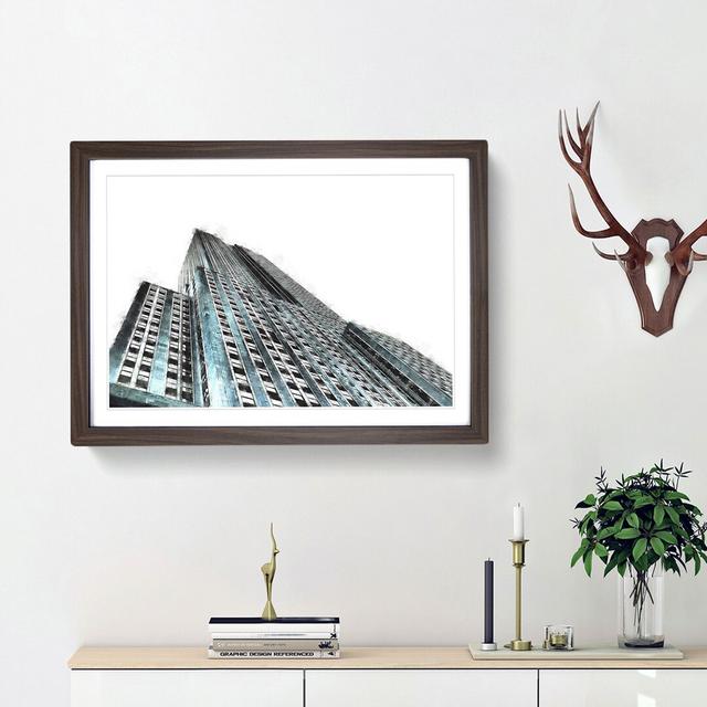 The Empire State Building - Picture Frame Painting Print East Urban Home Frame Option: Walnut Framed, Size: 62cm H x 87cm W x 2cm D on Productcaster.