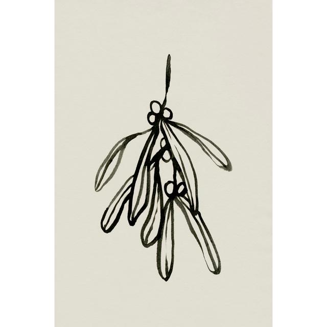 Mistletoe Sketch II by Emma Caroline - Wrapped Canvas Painting Marlow Home Co. Size: 91cm H x 61cm W on Productcaster.