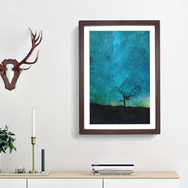 Arizona Tree Beneath The Stars - Single Picture Frame Painting on MDF East Urban Home Frame Option: Walnut Framed, Size: 87cm H x 62cm W x 2cm D on Productcaster.