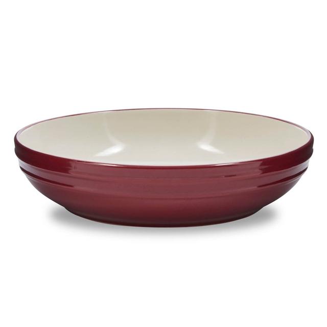 Barbary & Oak B0867012BLU Foundry 4 Piece Pasta Bowls Set In Ceramic Stoneware, Limoges Blue (Set of 4) Barbary & Oak Colour: Bordeaux Red on Productcaster.