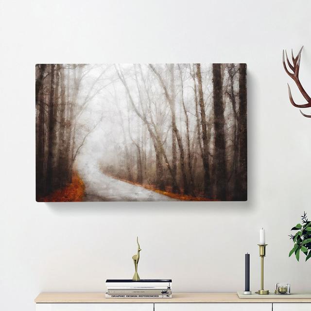 Woodland Road - Wrapped Canvas Painting Print East Urban Home Size: 40cm H x 60cm W x 3cm D on Productcaster.