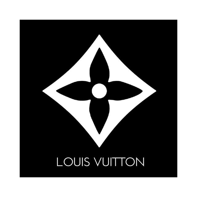 Louis Vuitton Symbol Leichtes Schwarz-Leinwand Happy Larry Format: Leinwandbild, Größe: 66,04 cm H x 66,04 cm B x 3,81 cm T on Productcaster.