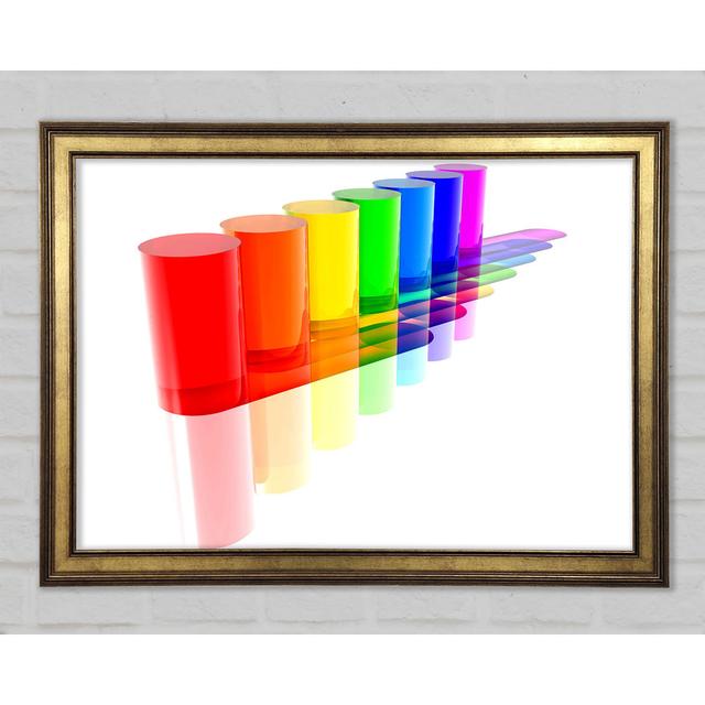 Rainbow Tubes - Print Ebern Designs Size: 29.7cm H x 42cm W x 1.5cm D on Productcaster.