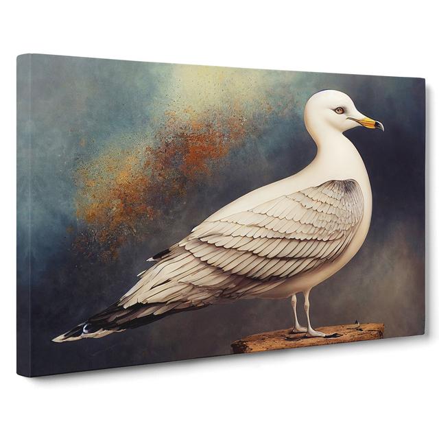 Painting of A Seagull - Wrapped Canvas Painting House of Hampton Size: 50cm H x 76cm W x 3cm D on Productcaster.