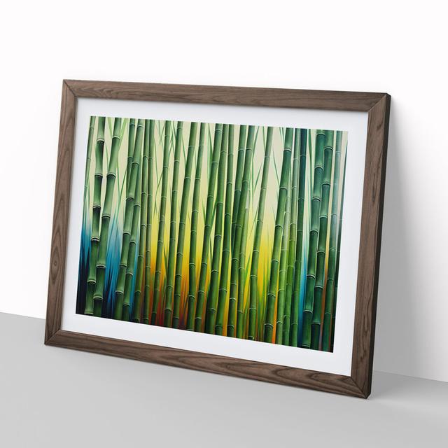 Colourful Bamboo Forest Vol.1 - Picture Frame Graphic Art Bay Isle Home Size: 46cm H x 64cm W x 2cm D, Frame Colour: Walnut on Productcaster.