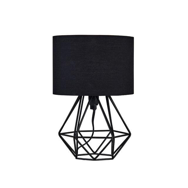 Bartelt Metal Table Lamp Latitude Run Base Colour: Black, Shade Colour: Black, Bulb Included: No on Productcaster.