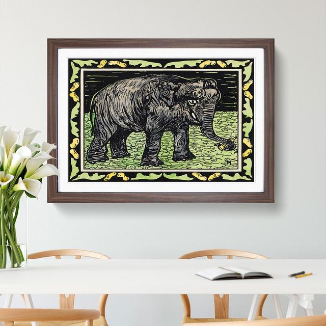 Elephant by Theo Van Hoytema - Picture Frame Graphic Art East Urban Home Frame Option: Walnut Framed, Size: 48cm H x 65cm W x 2cm D on Productcaster.