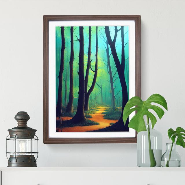 Beautiful Forest - Picture Frame Graphic Art Alpen Home Size: 46cm H x 34cm W x 2cm D, Frame Colour: Walnut Framed on Productcaster.