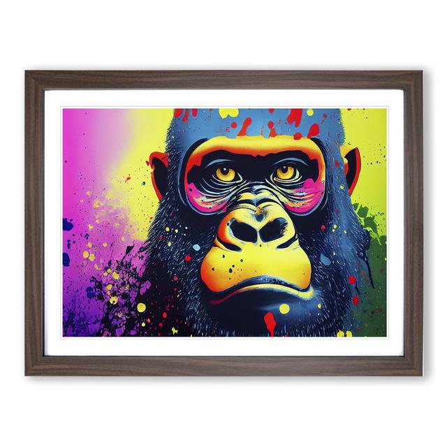 Gorilla Splash Vol.7 Abstract - Picture Frame Graphic Art World Menagerie Size: 46cm H x 64cm W x 2cm D, Format: Walnut Framed on Productcaster.