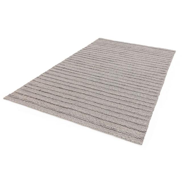 Murtie Solid Colour Handmade Hand Knotted Grey Area Rug Ebern Designs Rug Size: Rectangle 200 x 290cm on Productcaster.