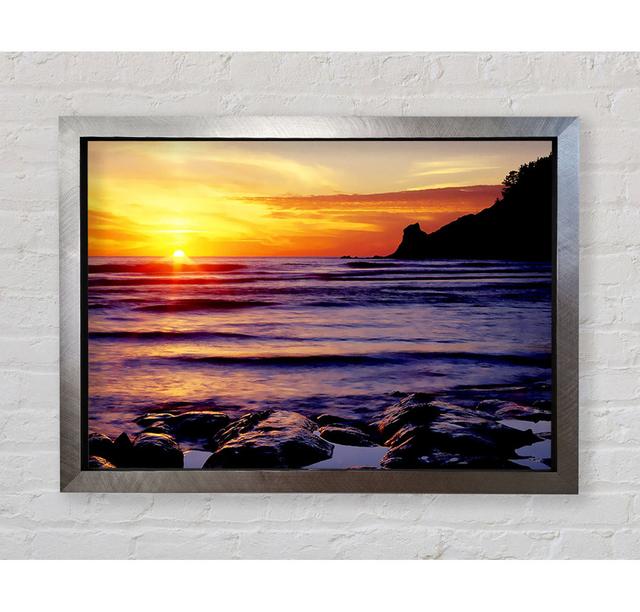 The Last Glimmer Of Sun Framed Print Bright Star Size: 100cm H x 141.4cm W on Productcaster.