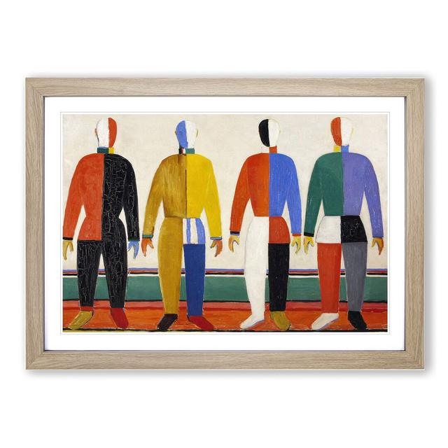 Men by Kazimir Malevich - Picture Frame Painting on MDF East Urban Home Size: 36cm H x 48cm W x 2cm D, Frame Option: Oak Framed on Productcaster.