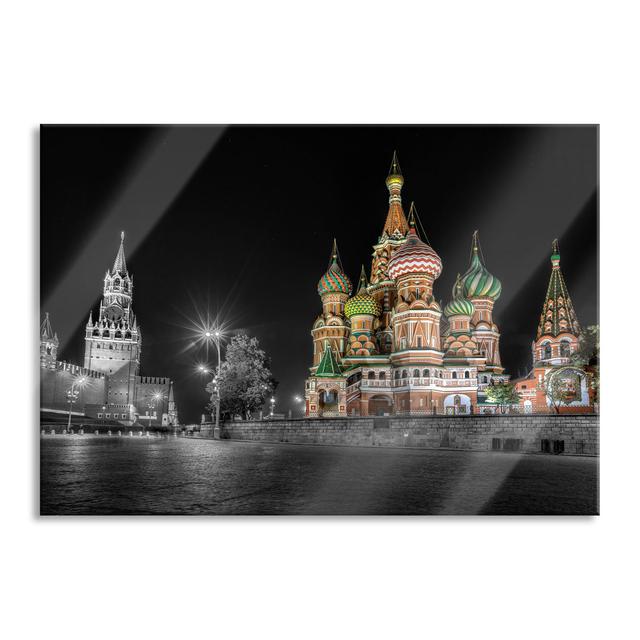 Saint Basil's Cathedral In Moscow - No Frame Print on Glass Brayden Studio Size: 70cm H x 100cm W x 0.4cm D on Productcaster.