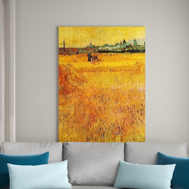 'Arles View From the Wheat Fields' by V incent Van Gogh Painting Print August Grove Size: 80cm H x 60cm W x 1.8cm D on Productcaster.