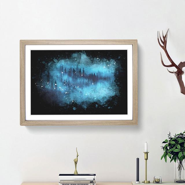 Forest Mist - Picture Frame Graphic Art Print East Urban Home Frame Option: Oak Framed, Size: 62cm H x 87cm W x 2cm D on Productcaster.