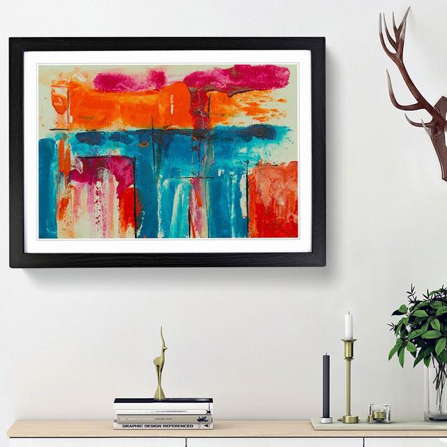 Abstract Art Painting Vol.305 by S.Johnson - Picture Frame Painting Print East Urban Home Frame Option: Black Framed, Size: 48cm H x 65cm W x 2cm D on Productcaster.