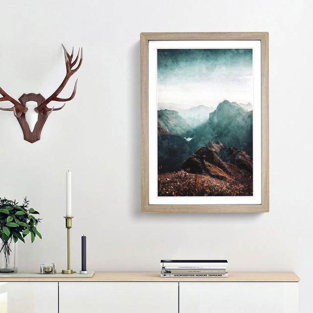 Mountains in Weissbad Switzerland - Picture Frame Painting Print East Urban Home Frame Option: Oak Framed, Size: 33cm H x 24cm W x 2cm D on Productcaster.