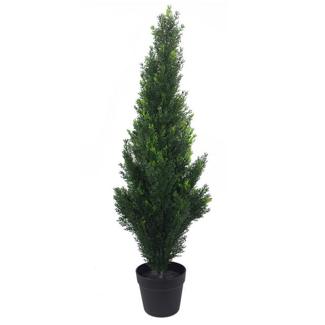 90Cm Artificial Cypress Topiary in Pot Leaf on Productcaster.