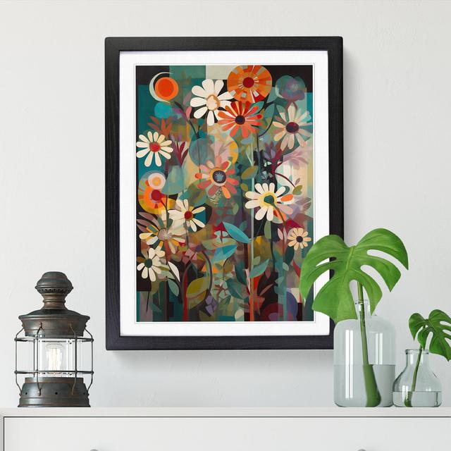 Modern Flowers Orphism Vol.8 - Picture Frame Print Big Box Art Size: 46cm H x 34cm W x 2cm D, Format: Black on Productcaster.