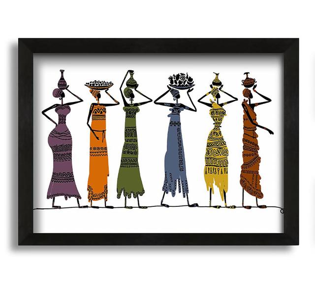 African Tribal Art 23 - Picture Frame Painting on Canvas Latitude Vive Size: 30cm H x 42cm W x 10cm D on Productcaster.