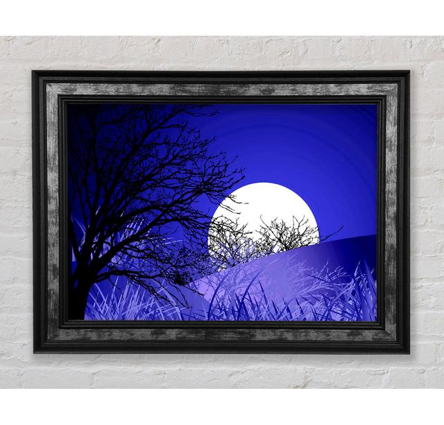 Purple Moonlit Landscape - Single Picture Frame Art Prints Bright Star Size: 59.7cm H x 84.1cm W x 8cm D on Productcaster.