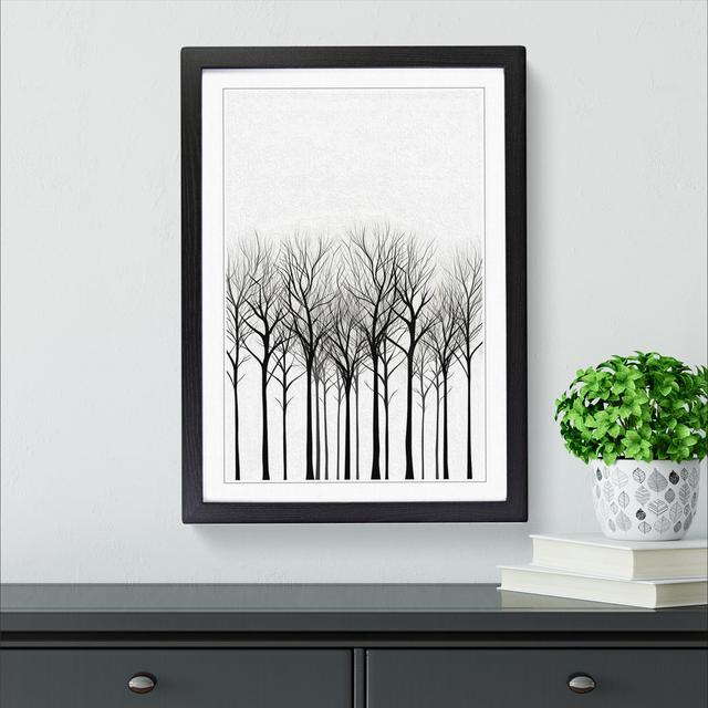 Tree Line - Single Picture Frame Print on Wood Alpen Home Format: Black Framed, Size: 34cm H x 25cm W on Productcaster.