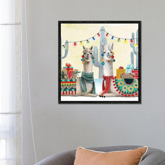 Boho Christmas Collection A by Grace Popp - Floater Frame Gallery-Wrapped Canvas Giclée on Canvas The Seasonal Aisle Frame Colour: Black, Size: 66.04c on Productcaster.