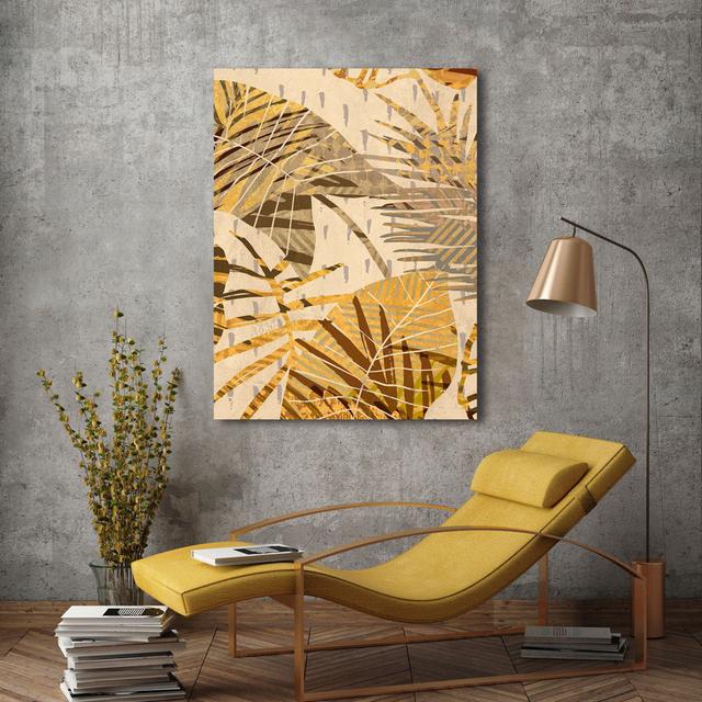 Leinwandbild Golden Palms Panel I von Eve C. Grant Sansibar Home Größe: 120 cm H x 90 cm B x 4 cm T on Productcaster.