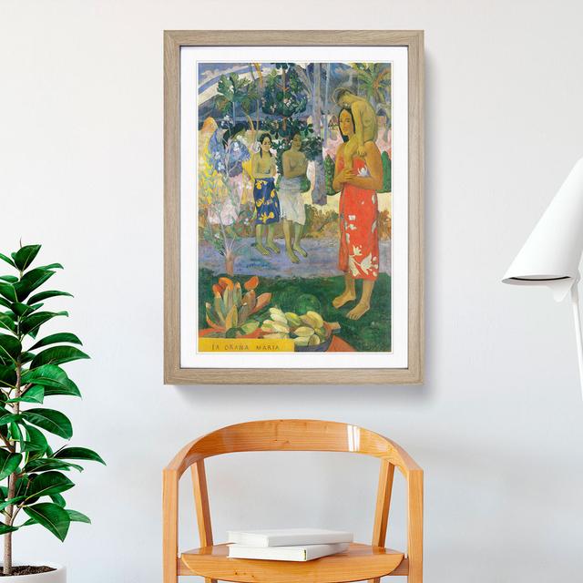 Hail Mary by Paul Gauguin - Picture Frame Painting East Urban Home Size: 65cm H x 48cm W x 2cm D, Frame Option: Oak Framed on Productcaster.