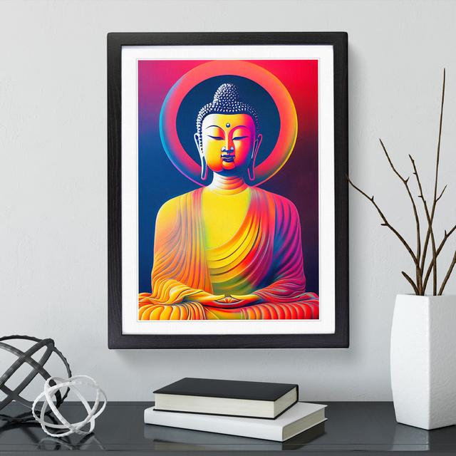 Colourful Buddha No.1 - Picture Frame Graphic Art Latitude Vive Frame Colour: Black Framed, Size: 64cm H x 46cm W x 2cm D on Productcaster.